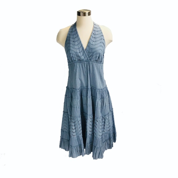 BCBGMaxAzria Dresses & Skirts - NWOT BCBGMAXAZRIA Gorgeous Blue Halter Dress